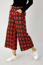 Red Check Jet Culotte - FINAL SALE