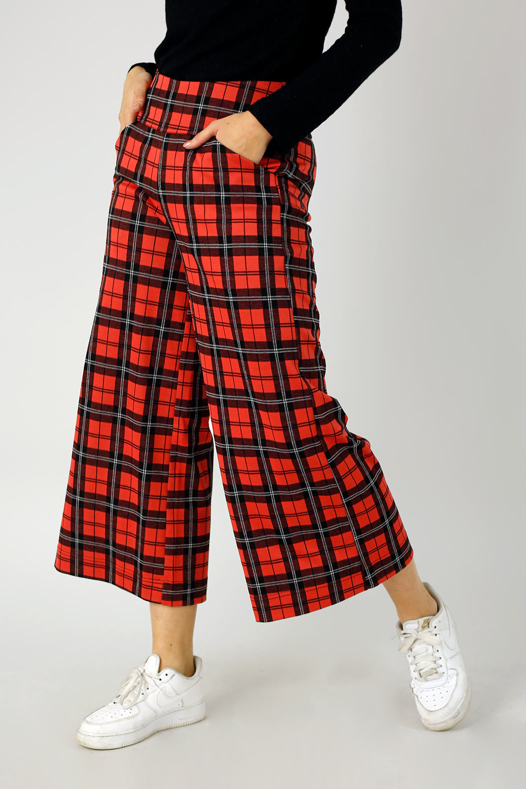 Red Check Jet Culotte - FINAL SALE