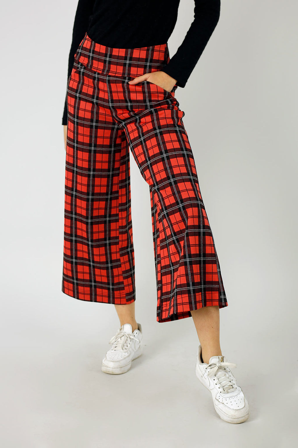 Red Check Jet Culotte - FINAL SALE