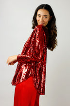 Red Sequin Over Top - FINAL SALE