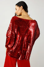 Red Sequin Over Top - FINAL SALE
