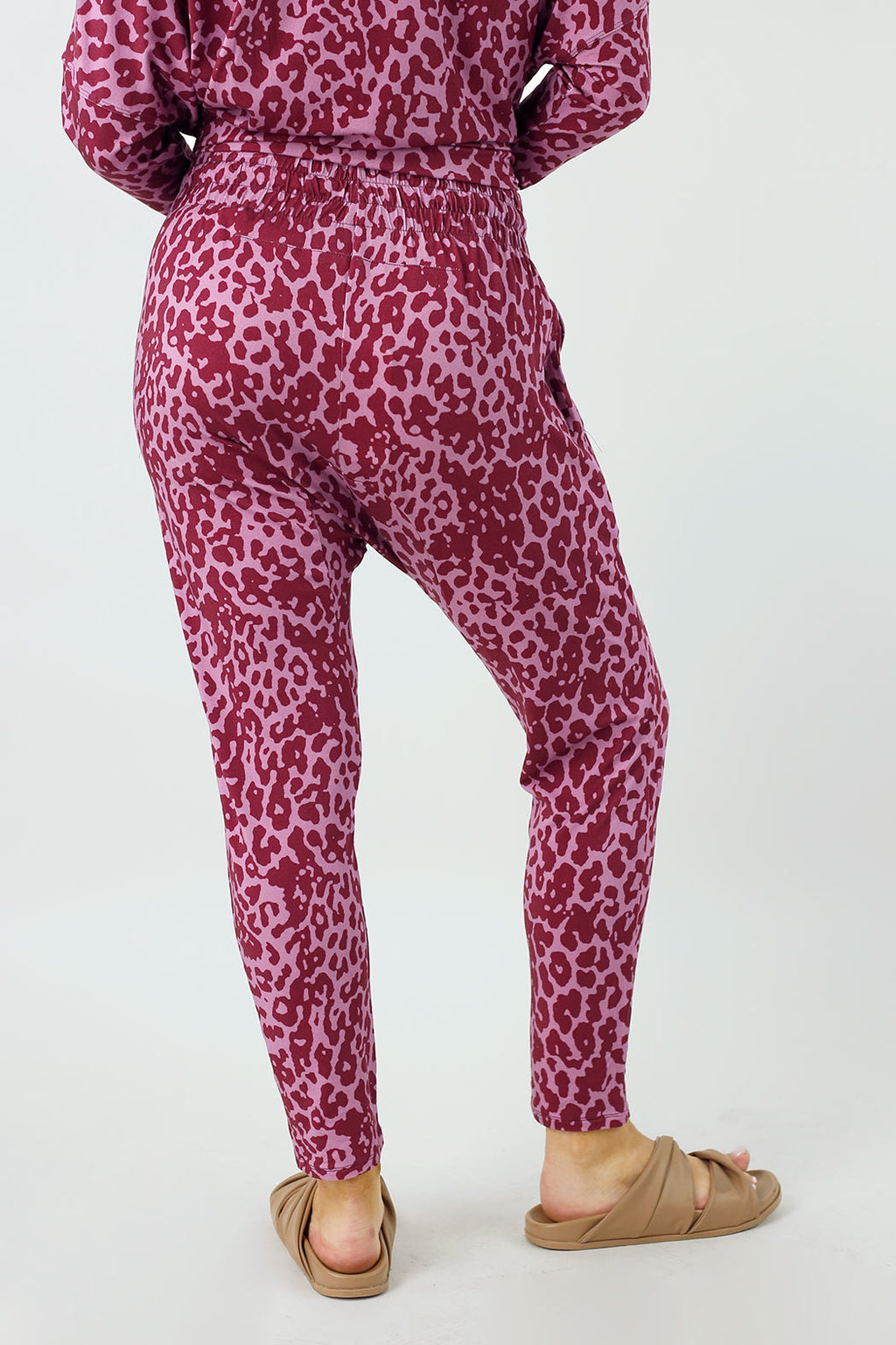 Pink Print Bamboo Slouch Pants - FINAL SALE
