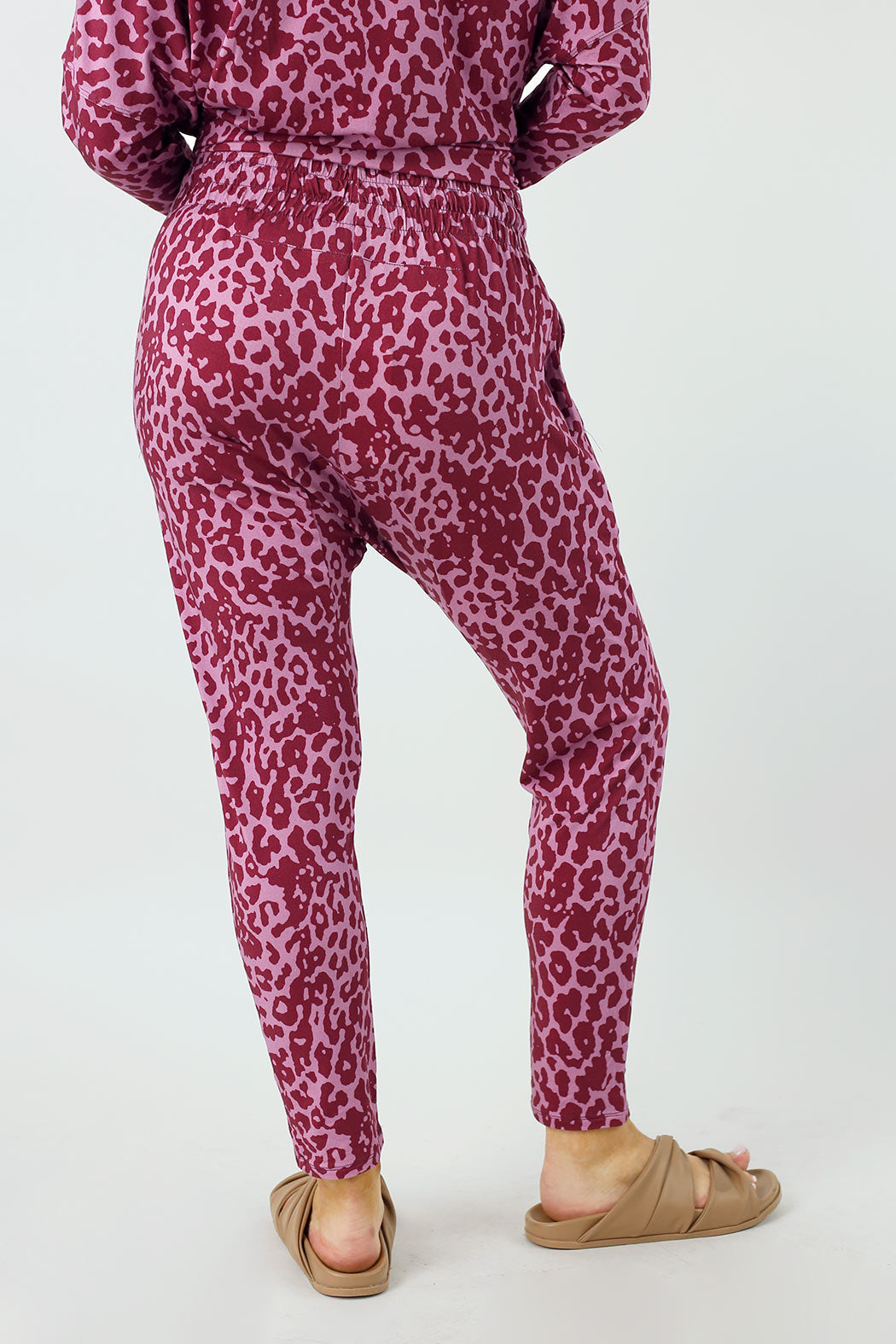 Pink Print Bamboo Slouch Pants - FINAL SALE