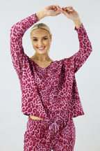 Pink Print Bamboo Slouch Top - FINAL SALE