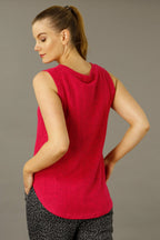 Pink Rib Crew Cami