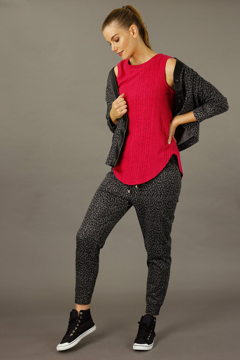 Pink Rib Crew Cami