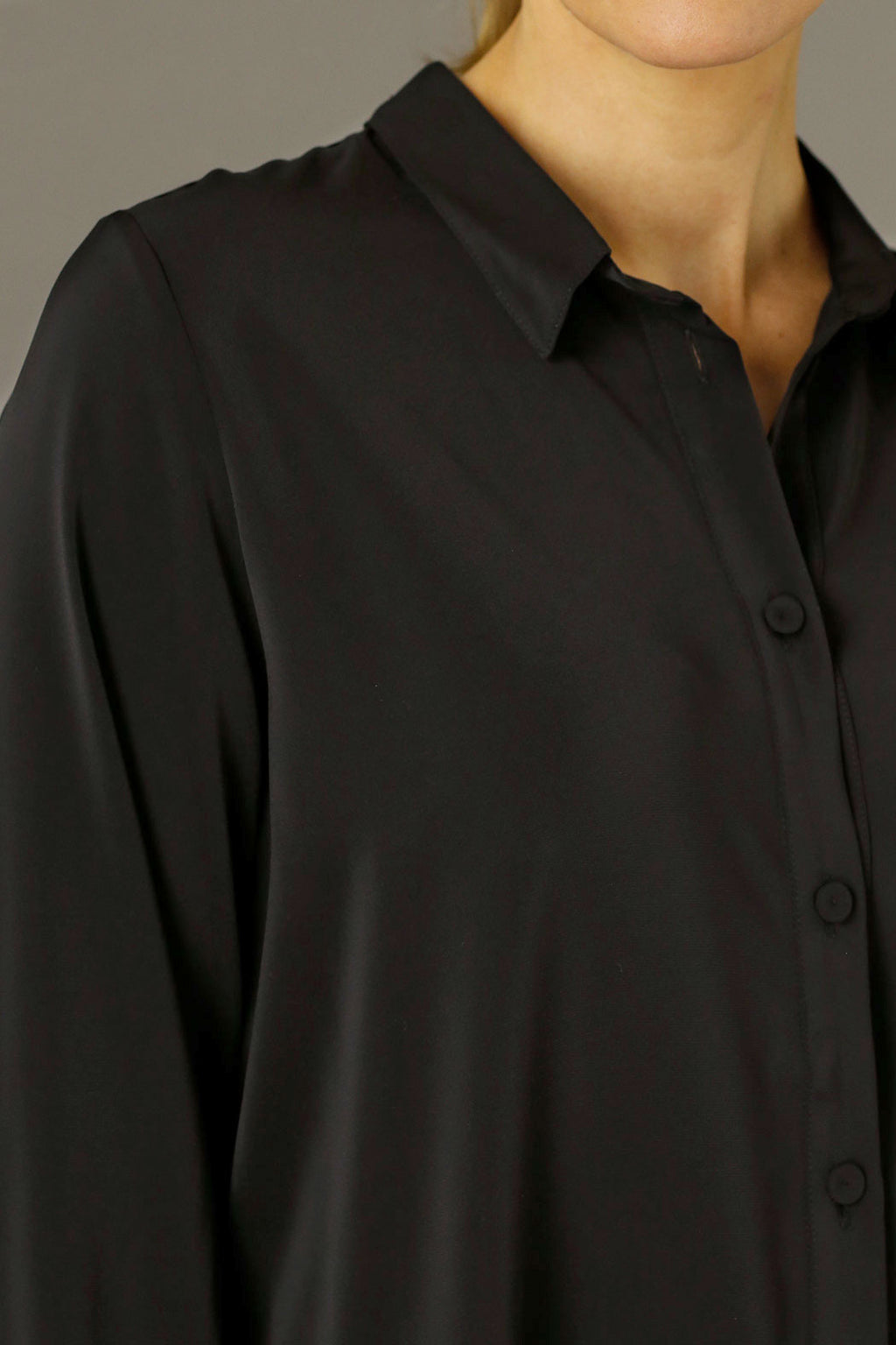 Black Soft Touch Boyfriend Shirt - SALE