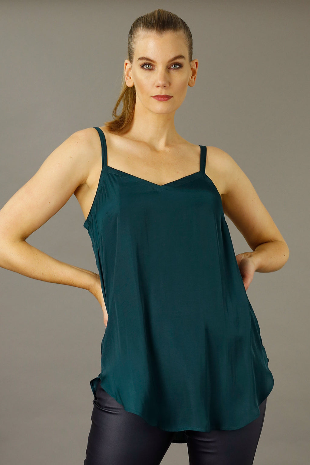 Teal Seta Essential Layering Cami