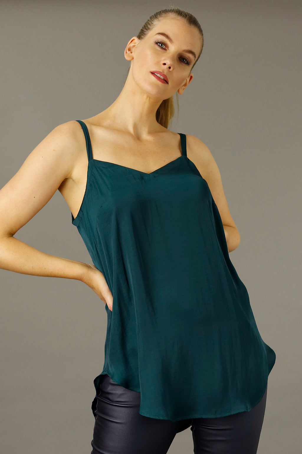 Teal Seta Essential Layering Cami