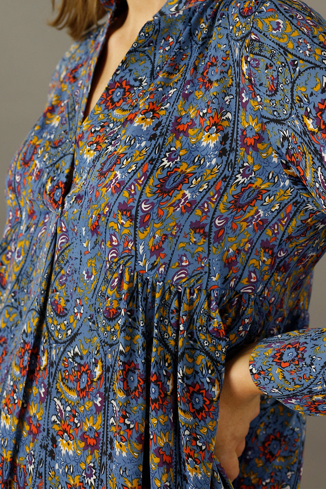 Paisley Nano Babydoll Shirt