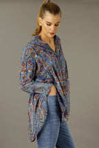 Paisley Nano Babydoll Shirt