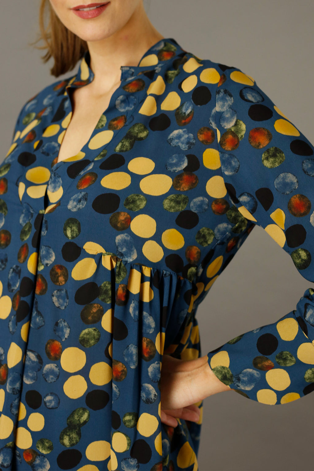Blue Spotty Nano Babydoll Shirt - SALE