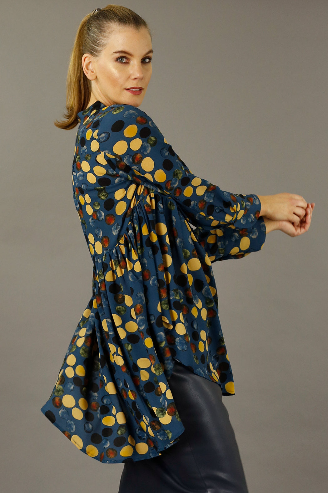 Blue Spotty Nano Babydoll Shirt - SALE