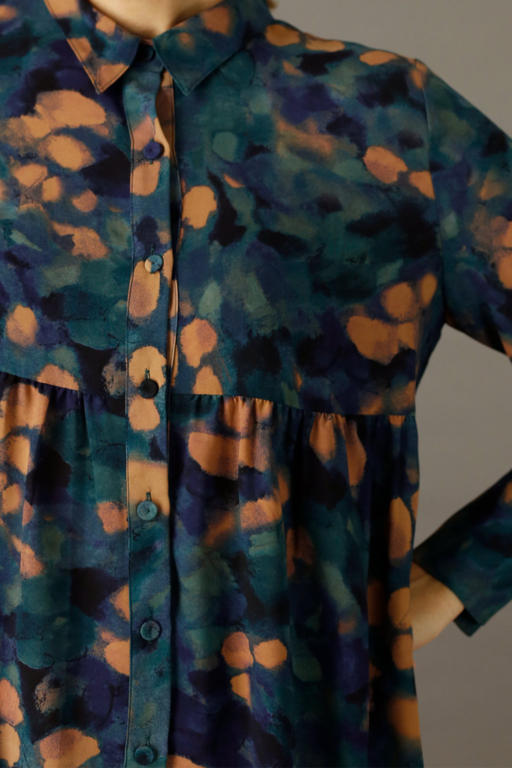 Teal Smudge Nano Claire Shirt - SALE