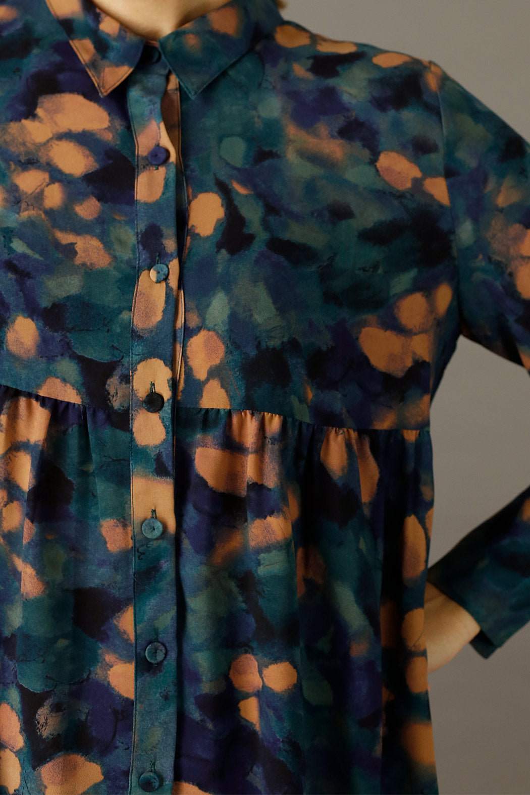 Teal Smudge Nano Claire Shirt - SALE