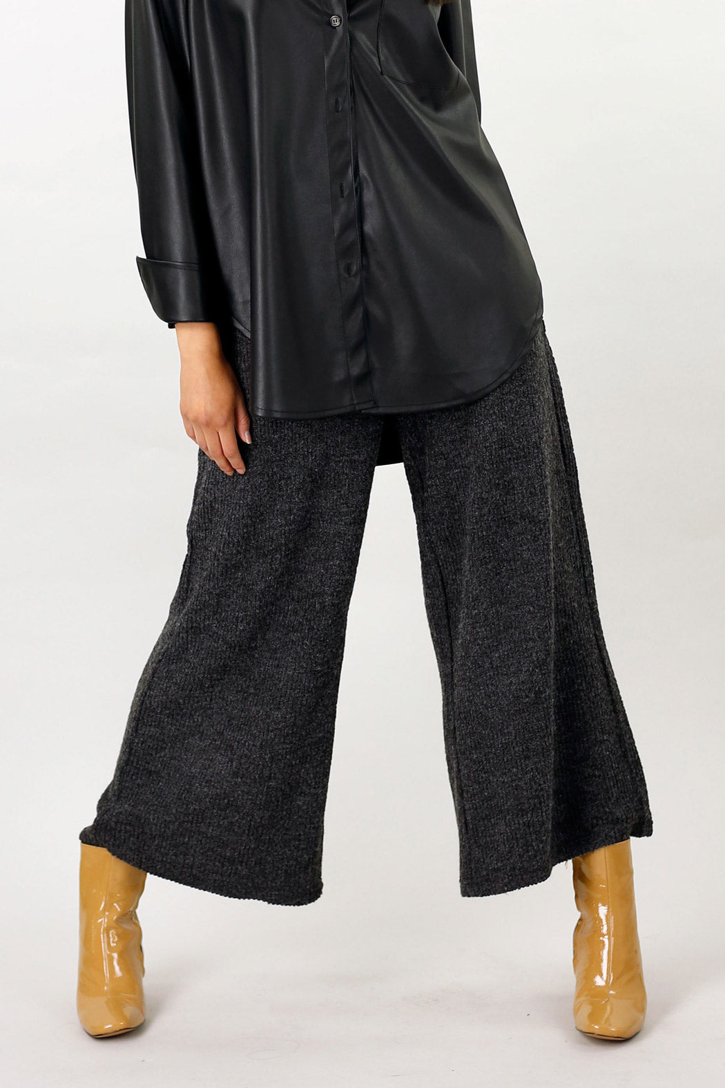 Black Mod Rib Culotte - SALE