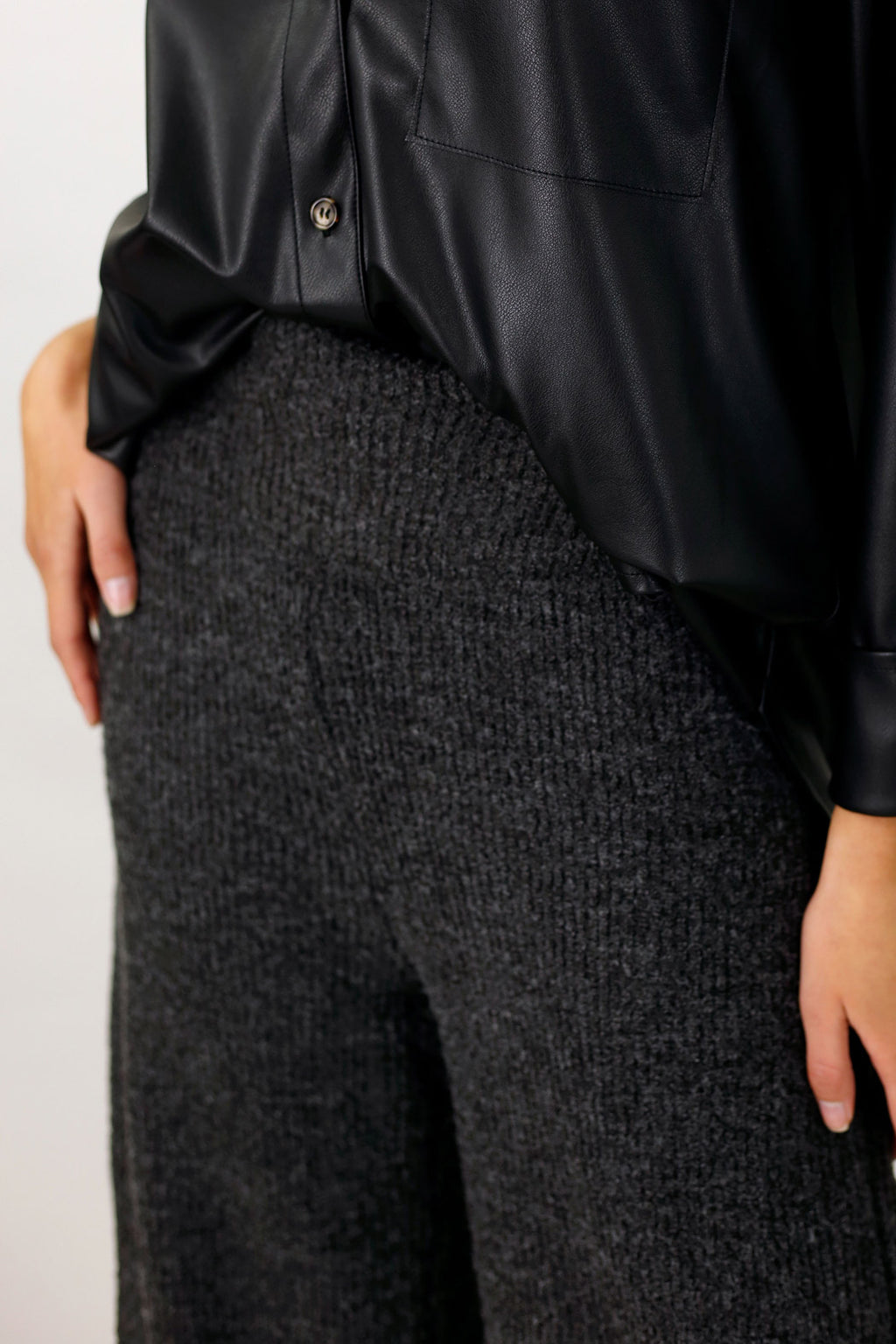Black Mod Rib Culotte - SALE