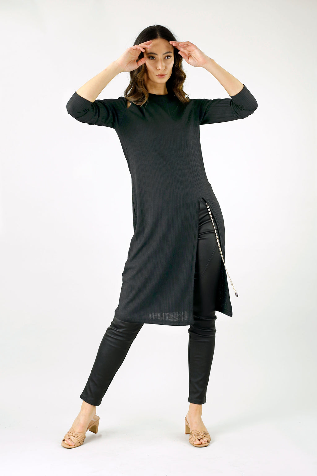 Black Shan Rib Tunic - SALE