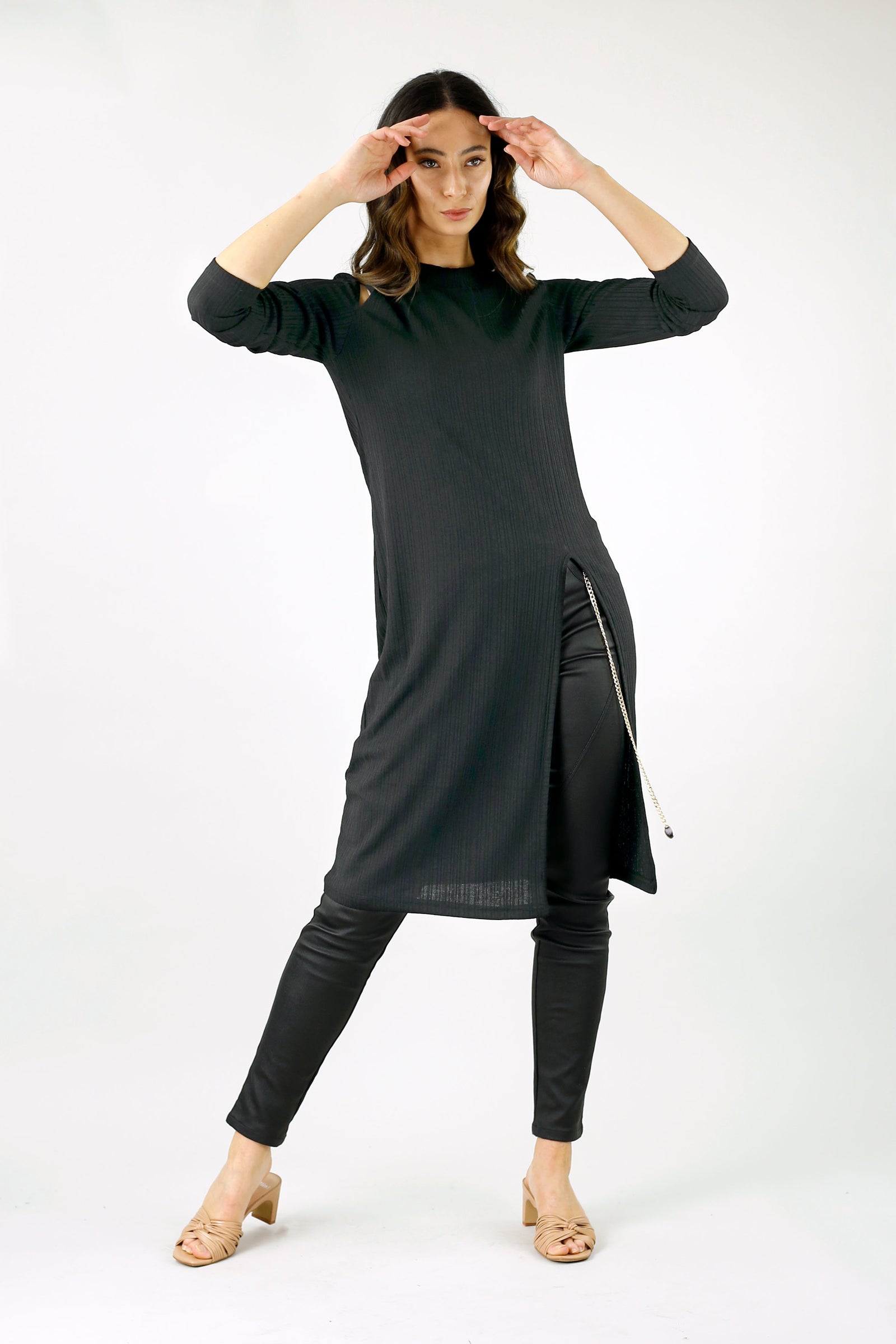 Black Shan Rib Tunic - SALE