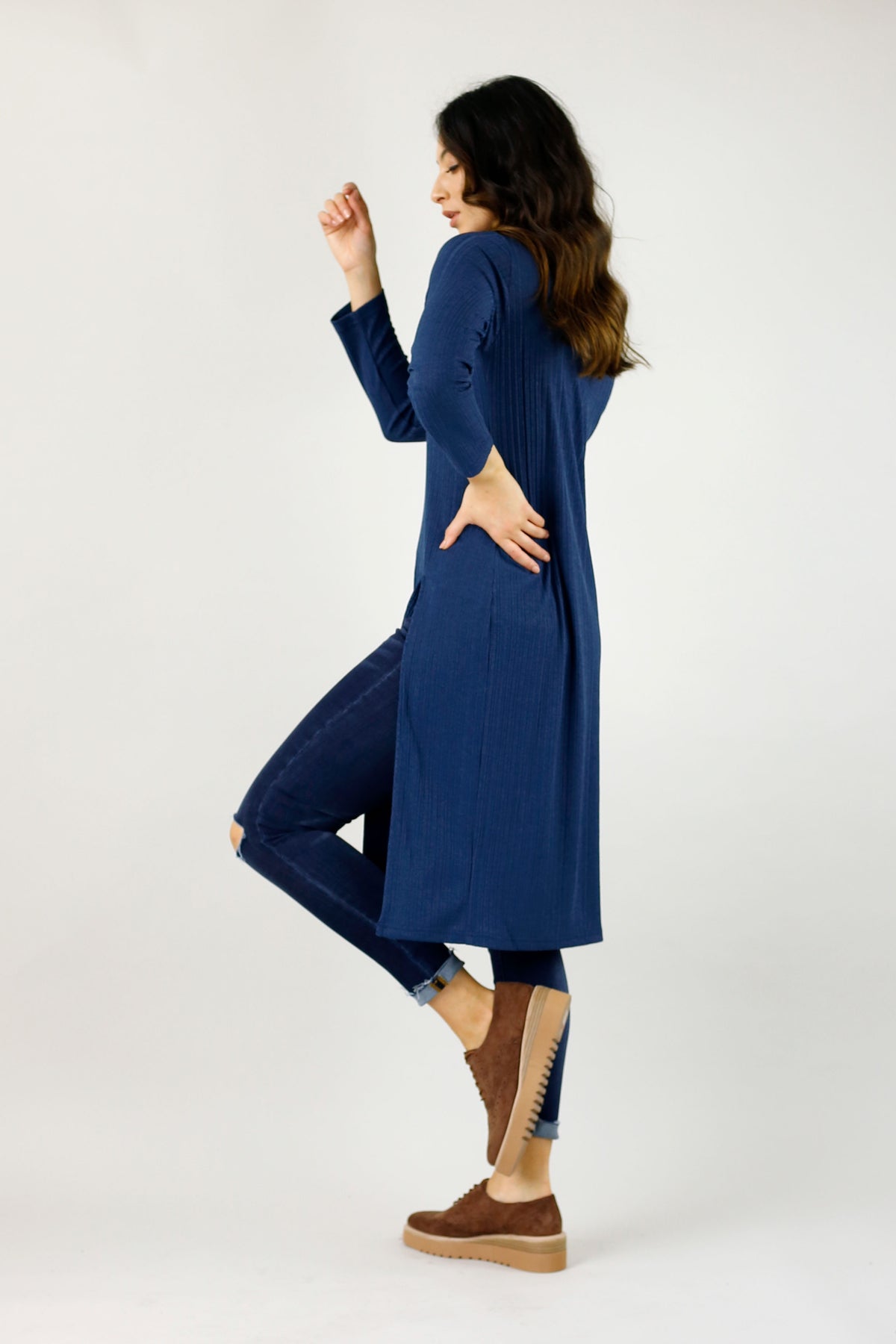 Navy Shan Rib Tunic - SALE