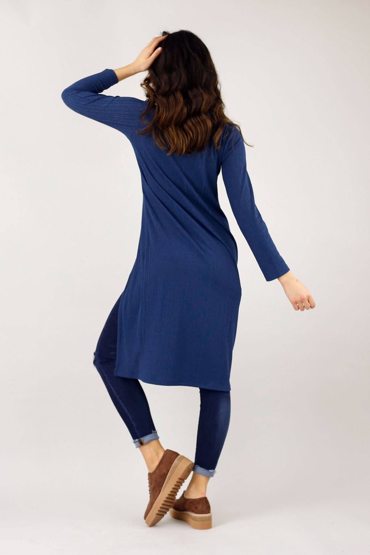 Navy Shan Rib Tunic - SALE