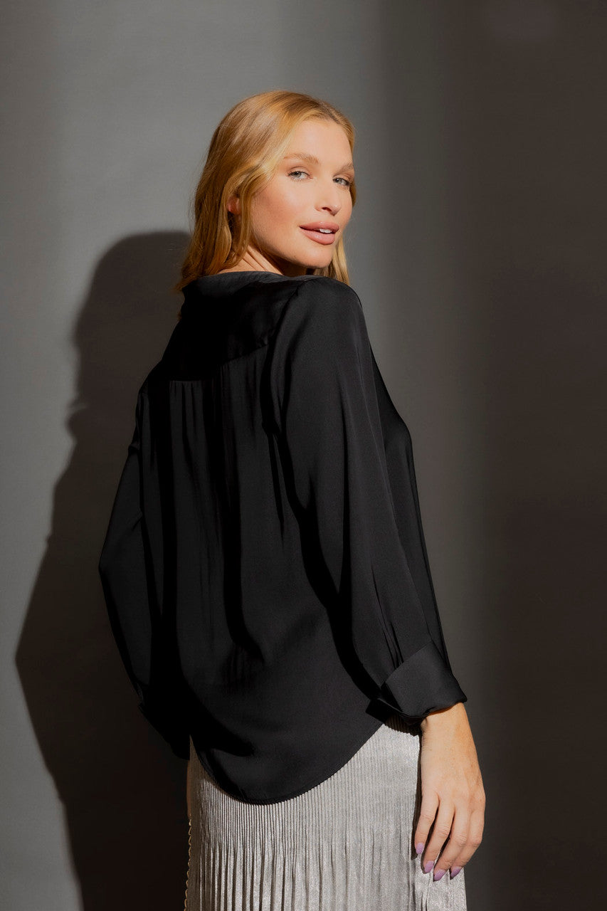 Black Midi Asana Shirt