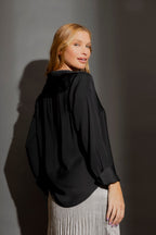 Black Midi Asana Shirt