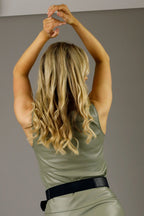 Avocado Vegan Leather Bustier Cami - FINAL SALE