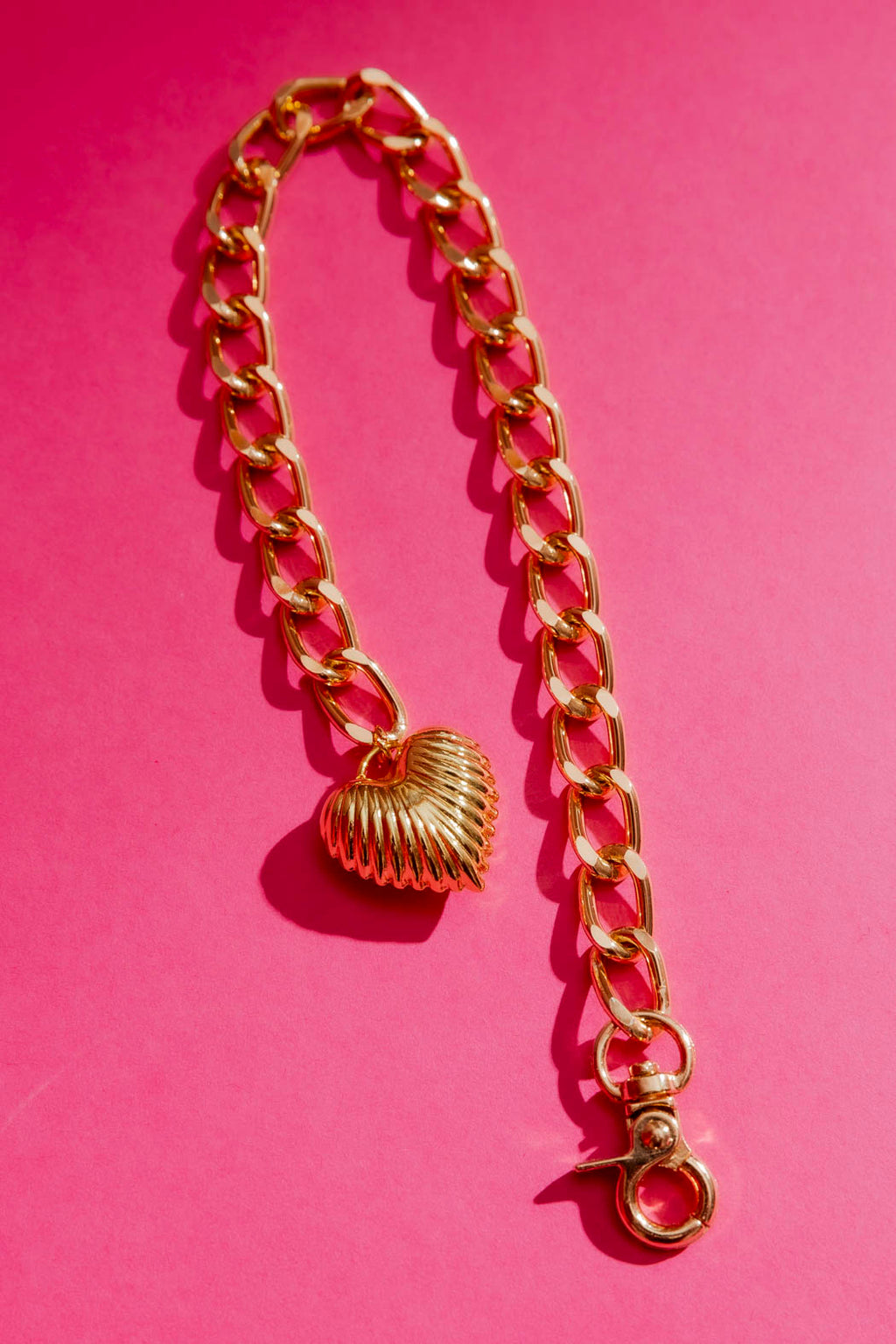 Gold Heart Anklet Gold O/S