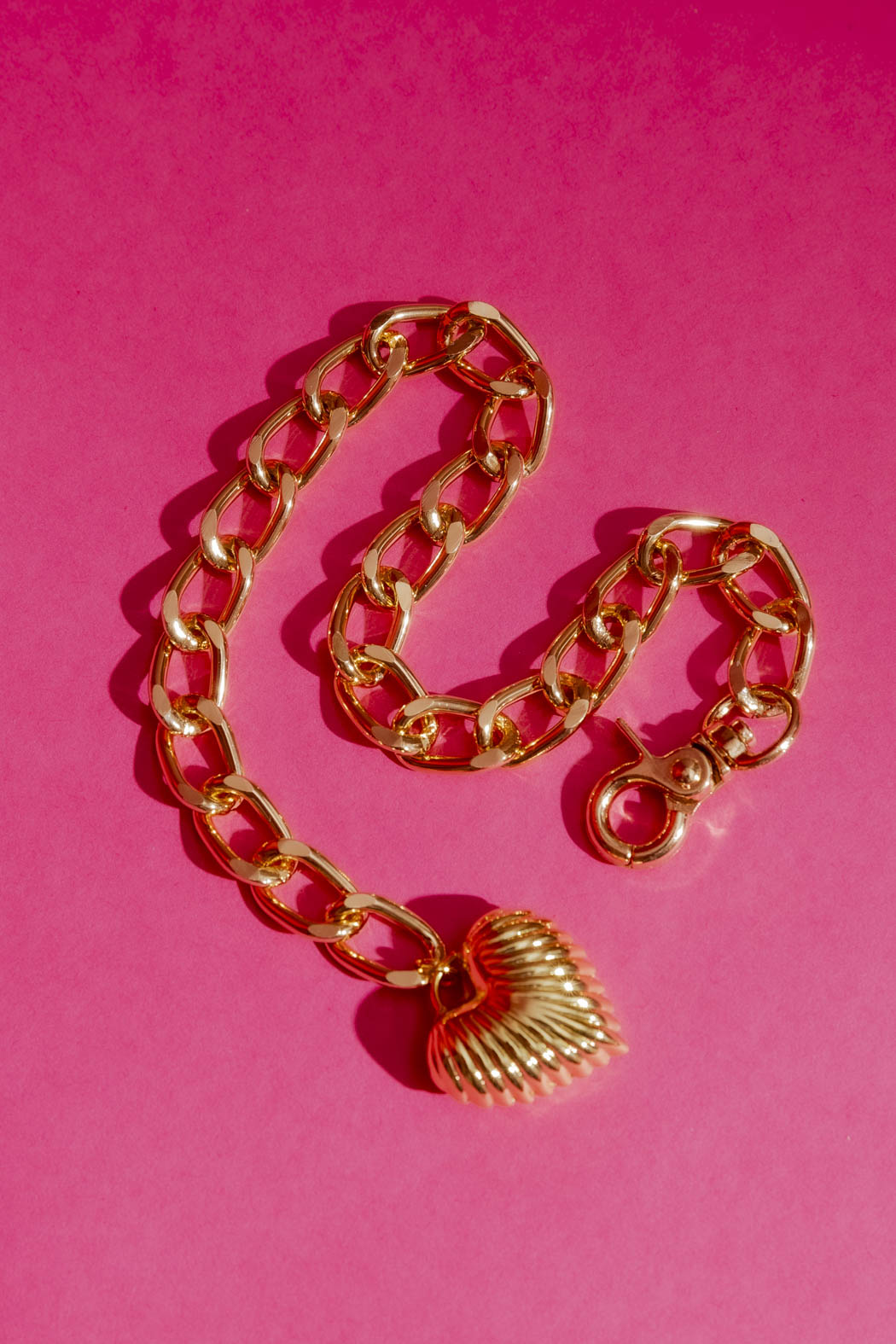 Gold Heart Anklet Gold O/S