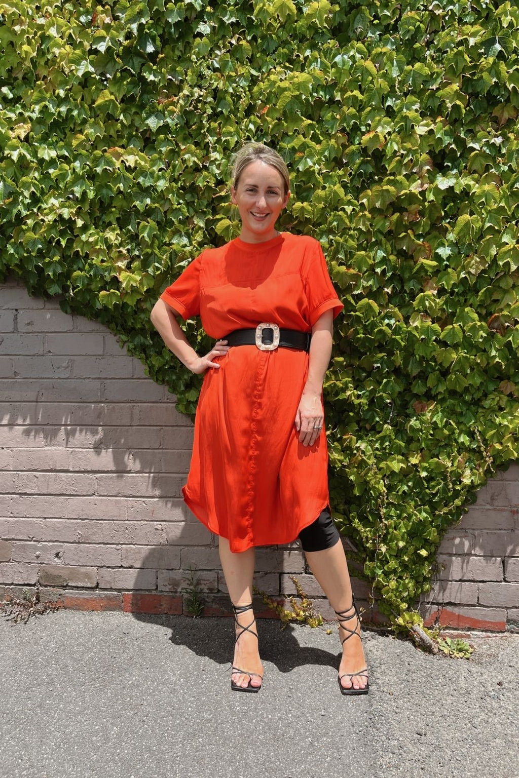 Orange Seta Tee Dress - FINAL SALE