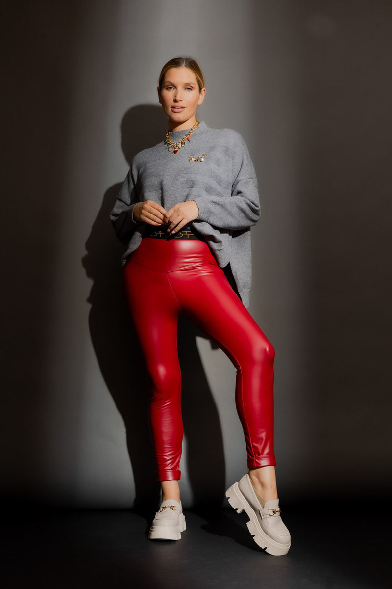 Red Croc Coated Miracle Pants