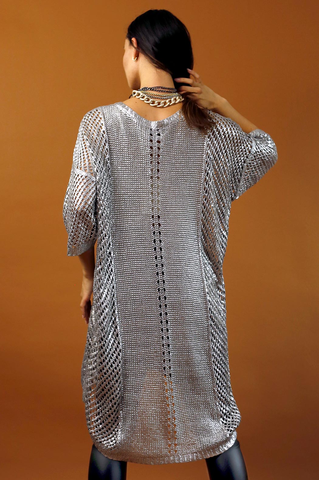Khaki Foil Tunic - FINAL SALE