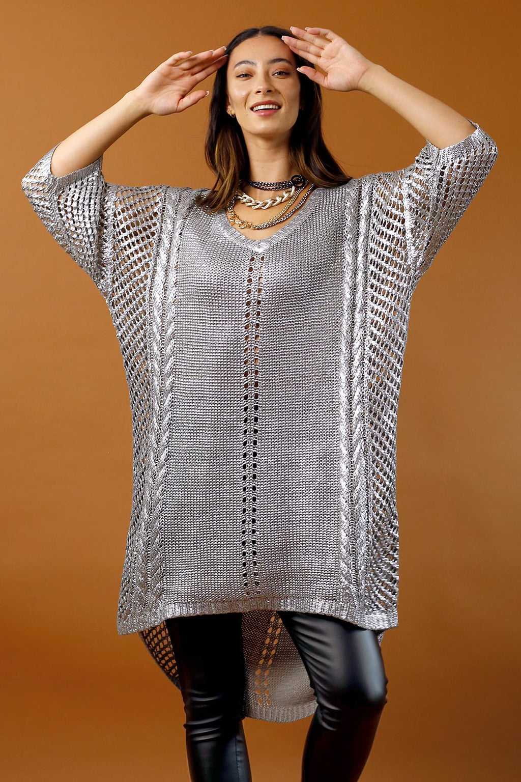 Khaki Foil Tunic - FINAL SALE