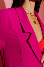 Fuchsia Euro Trench Coat