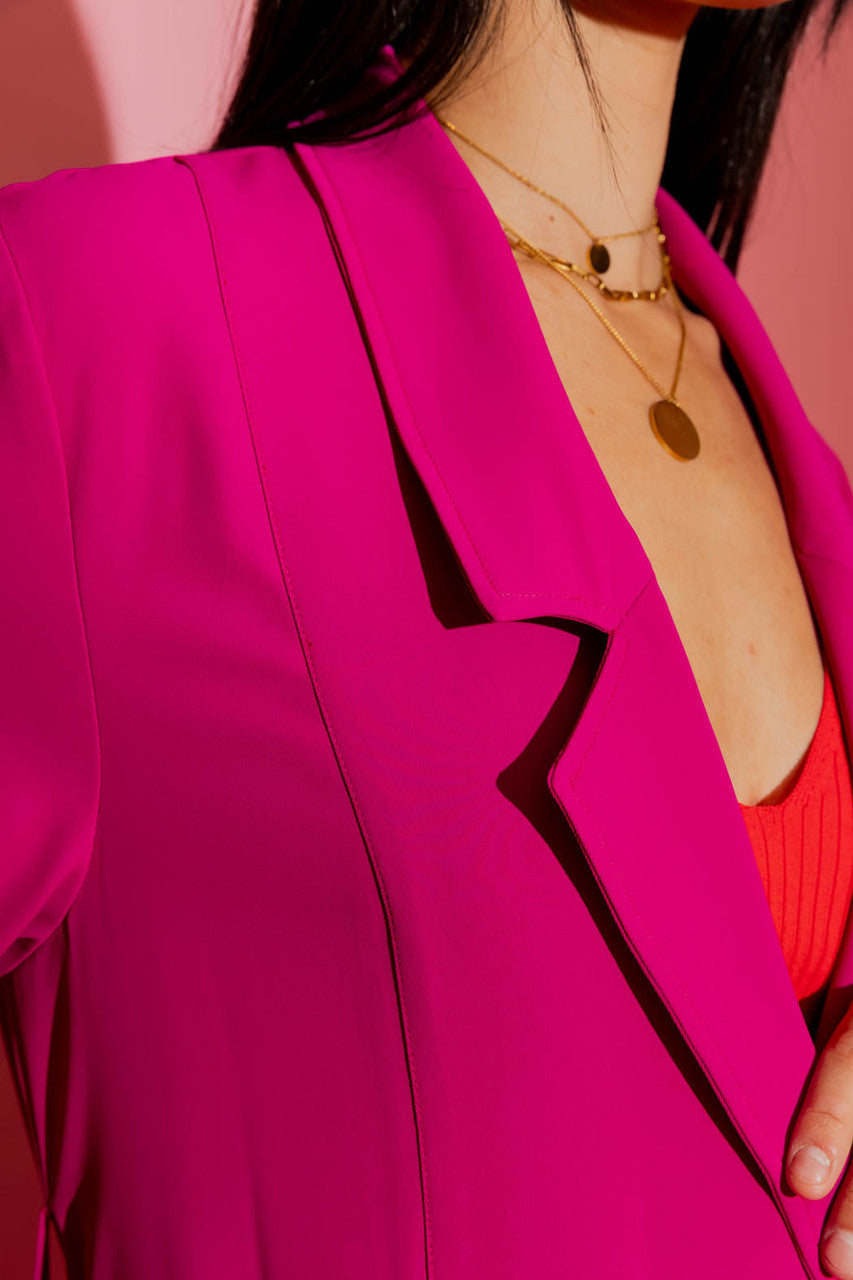Fuchsia Euro Trench Coat