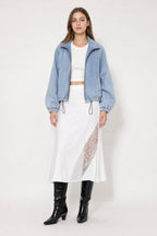 White Glow Lace Bias Skirt