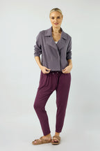 Dusty Purple Soft Crop Jacket - SALE