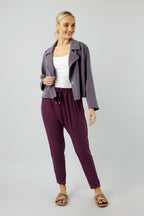 Dusty Purple Soft Crop Jacket - SALE