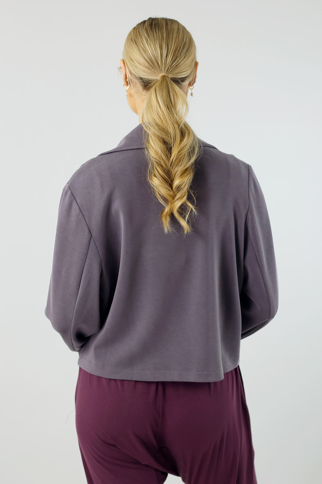 Dusty Purple Soft Crop Jacket - SALE