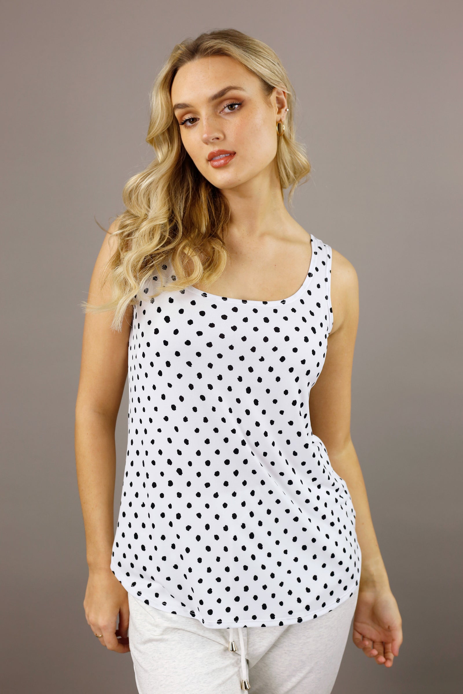 White Spot Jersey 70cm Layering Cami - SALE