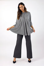 Stripe Silky Drape Shirt - FINAL SALE