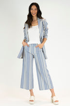 Blue Stripe Bengaline Blazer - Sale