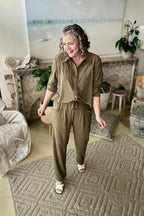 Khaki Toggle Pant