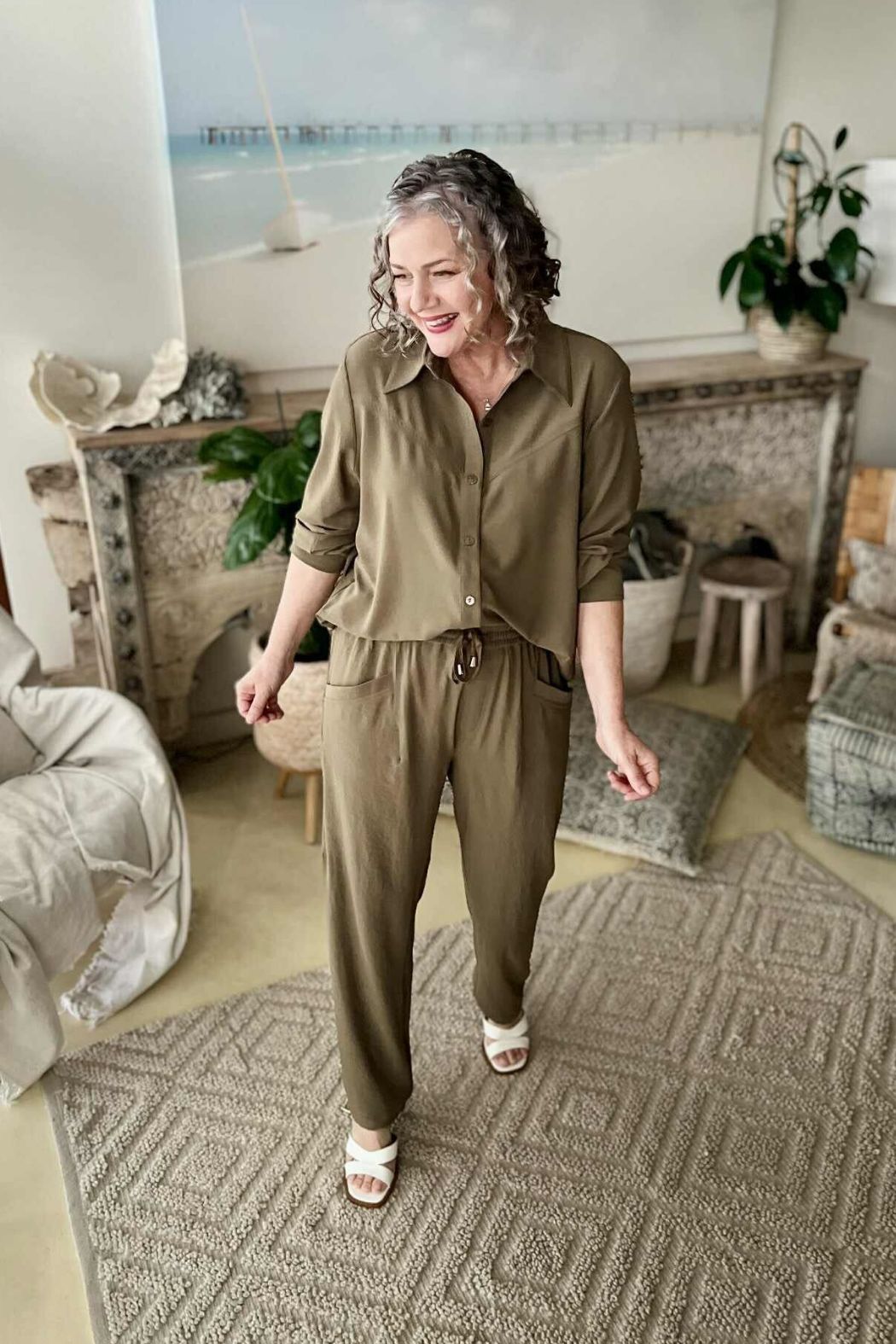 Khaki Toggle Pant