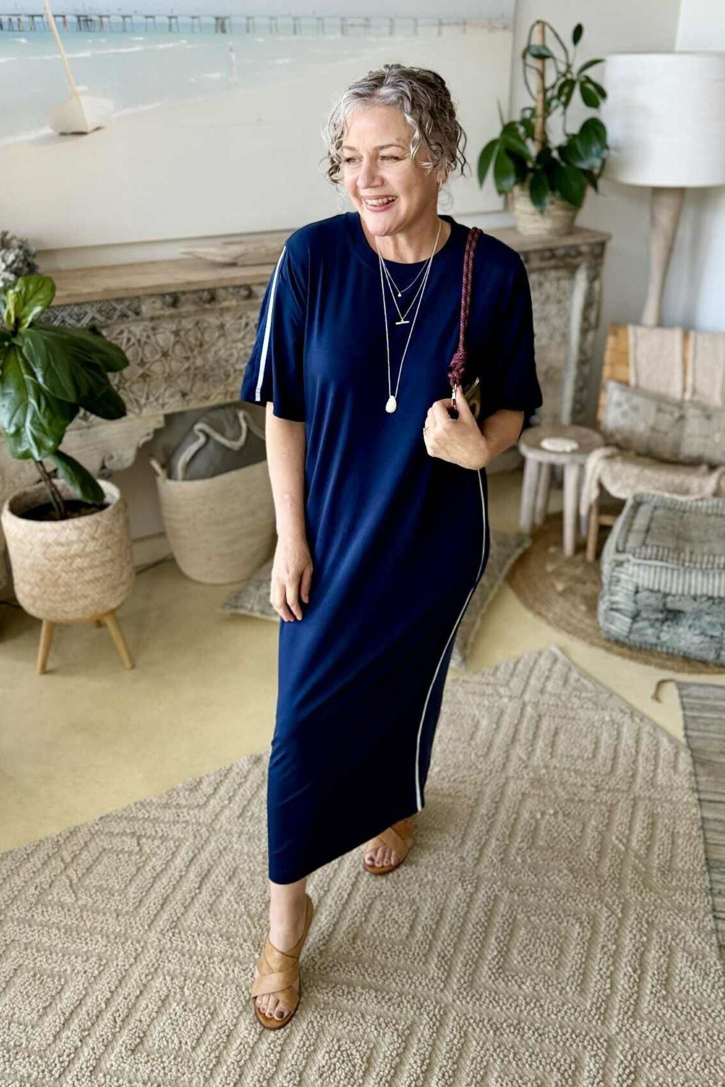 Navy Tencel Sport Dress