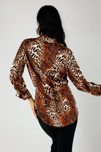Rust Animal Silky Zhoush Shirt - SALE