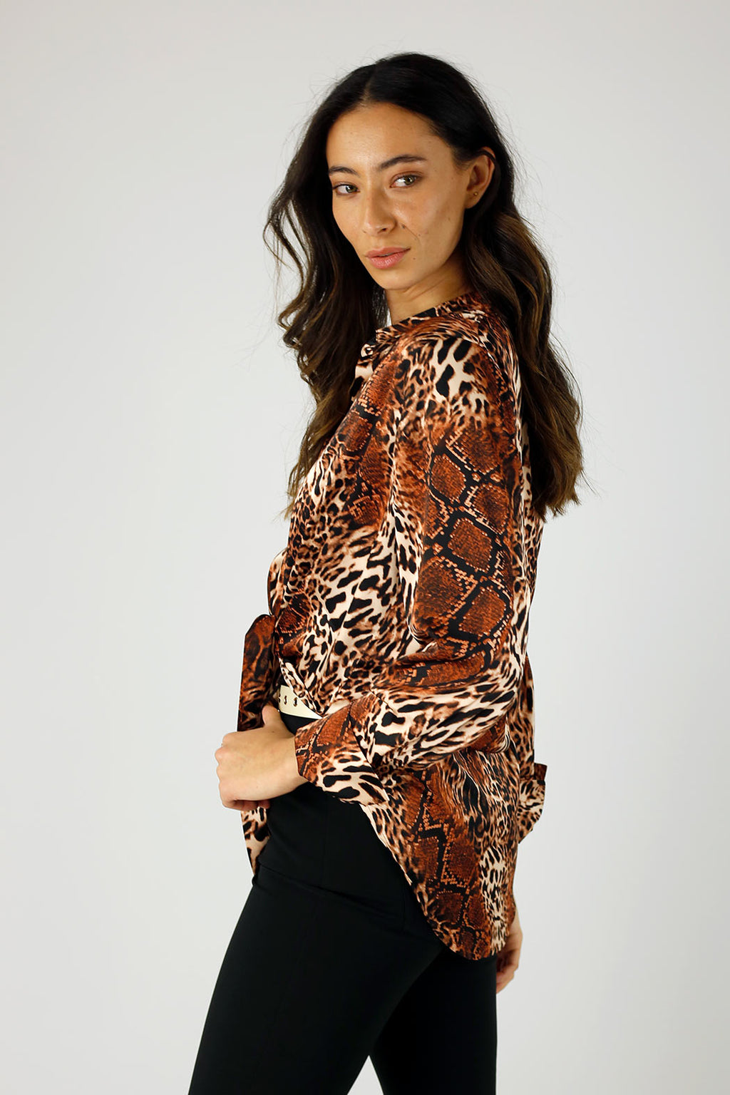 Rust Animal Silky Zhoush Shirt - SALE