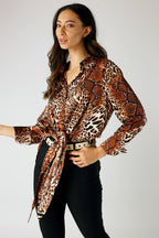 Rust Animal Silky Zhoush Shirt - SALE