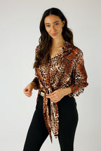 Rust Animal Silky Zhoush Shirt - SALE